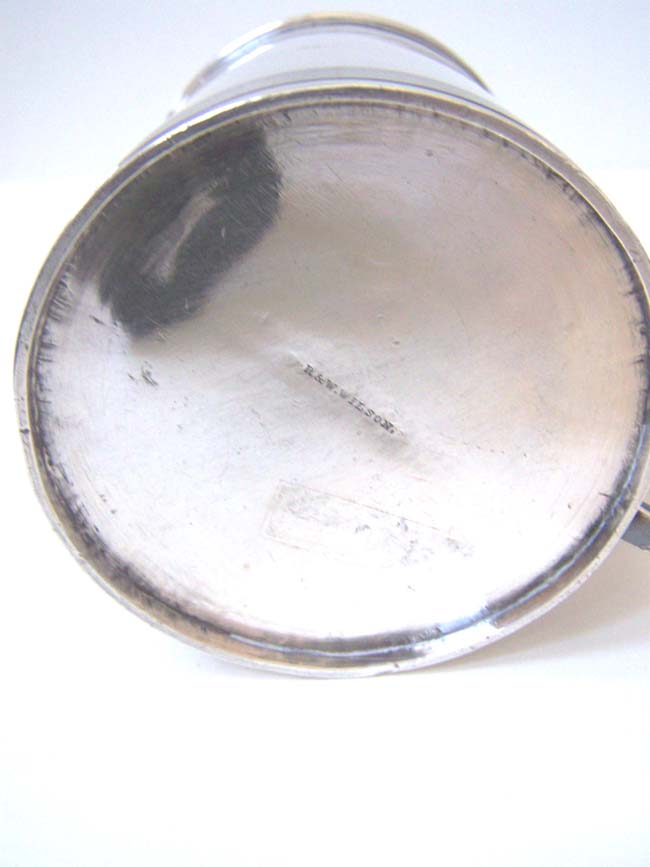 An American Silver Cup presented to 'A.H. Stilwell for Successfully raising the Brig Charles H. Frost, November 15, 1856'  — image 3